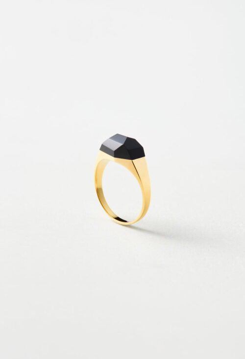 Onyx Mini Rock Ring / Crystal / Yellow