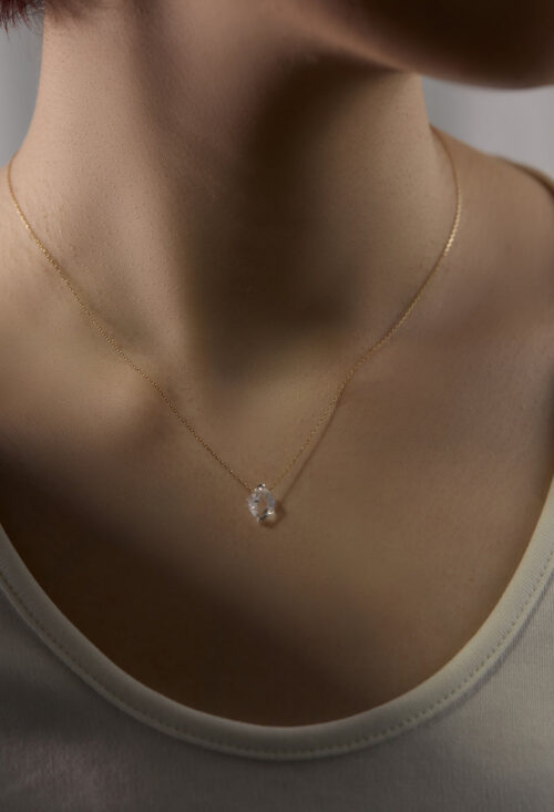 Diamond Quartz Necklace