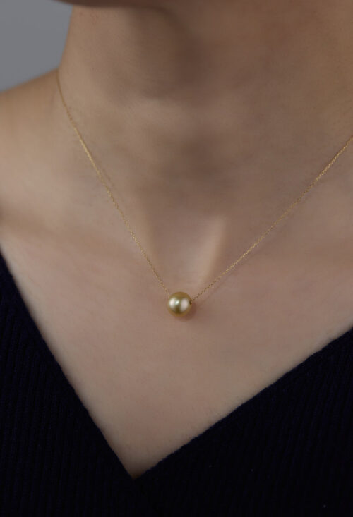 Golden South Sea Keshi Pearl Necklace