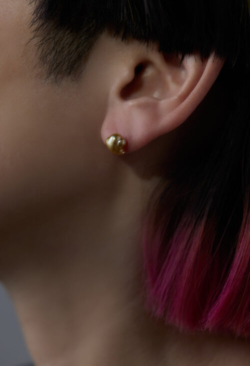 Golden South Sea Keshi Pearl Pierce