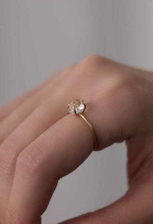 Diamond Quartz Gem Ring