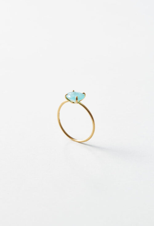 Grandidierite Faceted Gem Ring