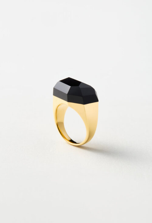 Onyx Rock Ring / Crystal / Yellow