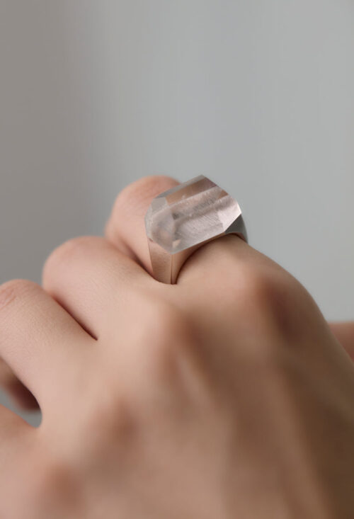 Himalaya Quartz Rock Ring / Crystal / Silver