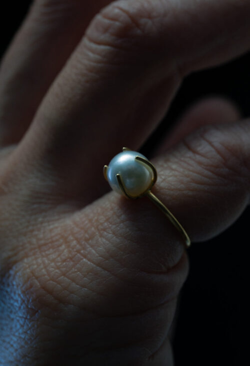 Akoya Pearl Gem Ring / Pinky